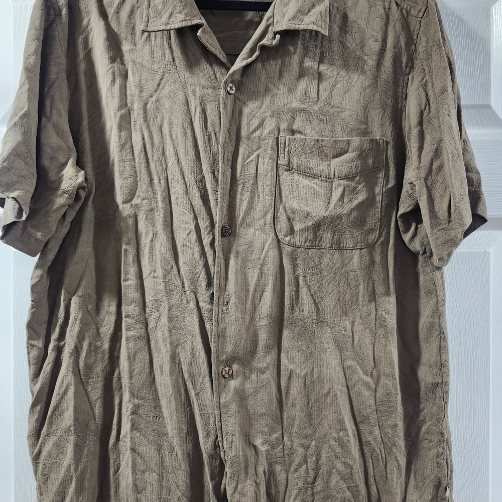 Men's Casual Button Down Shirt - Tan